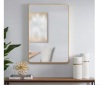 StyleWell Medium Modern Rectangular Gold Framed Mirror with Rounded Corners (22 in. W x 32 in. H) - Thumbnail 1