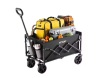 Vevor 1.96 cu ft., Steel, Collapsible Wagon Garden Carts, All-Terrain Wheels, Heavy Duty Outdoor Utility Cart, Black - Thumbnail 1