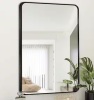 LuxHomez 20 in. W x 30 in. H Black Rectangle Wall Mirror Aluminum Alloy Frame - Thumbnail 1