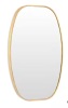 20 in. W x 30 in. H Gold Oval Wall Mounted Aluminum Alloy Mirror - Thumbnail 1
