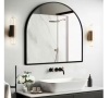 Dovelina 28 in. W x 30 in. H Arched Wall Mirror Black Bathroom Vanity Mirror - Thumbnail 1