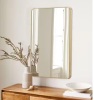LuxHomez 22 in. W x 30.2 in. H Rectangular Aluminum Frame Gold Wall Mirror - Thumbnail 1