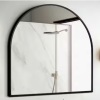 Dovelina 28 in. W x 30 in. H Arched Wall Mirror Black - Thumbnail 1