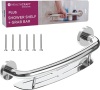 HEALTHCRAFT Plus 2-in-1 Shampoo Shelf and Decorative Grab Bar (16 Inch) - Thumbnail 1