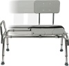 DMI Tub Transfer Bench and Shower Chair with Non Slip Aluminum Body - Thumbnail 1