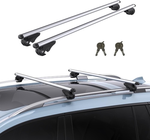 Roof Rack Cross Bars with 4 Anti-Theft Locks, Fit Most Raised Side Rails Vehicles/SUVs - Lot 761