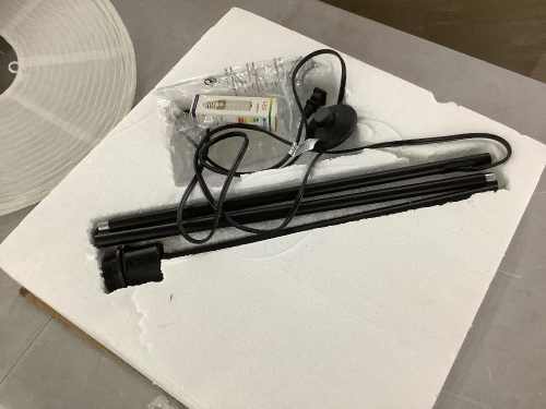 58" Minimalist Floor Lamp with Rice Paper Lampshade - Small Tears in Shade - Lot 788