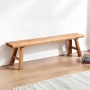 Rustic Wood Farmhouse Narrow Entryway Bench - Thumbnail 1