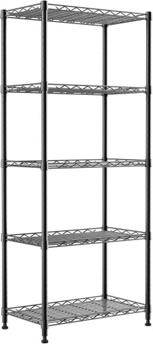 Wire Shelving Storage Rack Adjustable Shelves, 11.8" D x 21.2" W x 53.5" H - Lot 581
