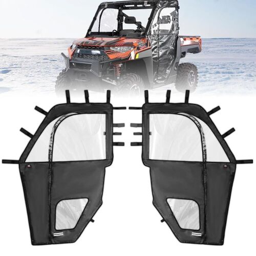 KEMIMOTO Upgraded Zipper Soft Doors for Polaris Ranger XP 1000 2017-2025, Ranger 1000 2020-2025 - Lot 171