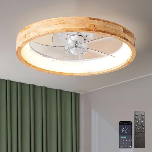 Low Profile Flush Mount Ceiling Fan with LED Light 20" - Lot 271