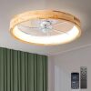 Low Profile Flush Mount Ceiling Fan with LED Light 20" - Thumbnail 1
