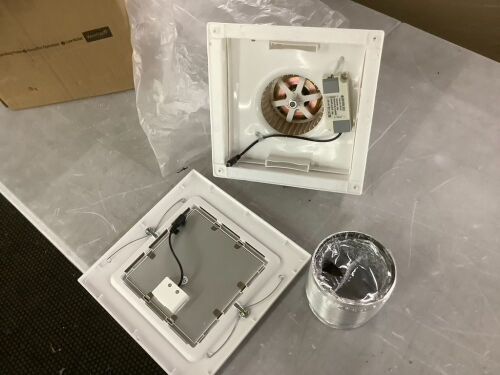12" Ultra Quiet Bathroom Fan w/LED Light - Lot 674