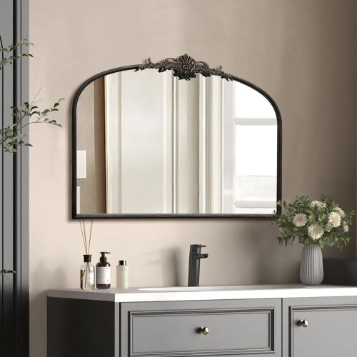 Baroque Traditional Ornate Arched Wall Mirror, 32" x 24" - Lot 179