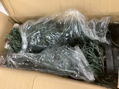 Set of 2 Artificial Trees - 1 Broken at Base - Lot 275