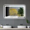 LED Bathroom Mirror 40"x 24" with Front and Backlight, Anti-Fog Dimmable - Thumbnail 1