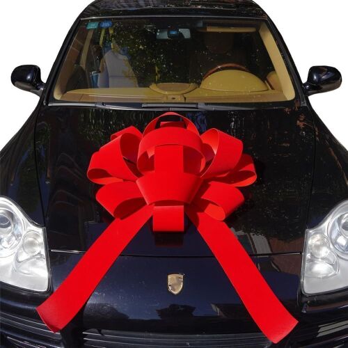 30" Red Velvet Car Bow - Lot 297