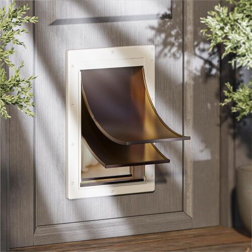 Dog Door with Durable Plastic Frame for Pets Up to 45lb - Lot 795