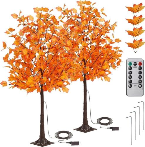 6FT Artificial Lighted Maple Tree, 2 Pack - Lot 197
