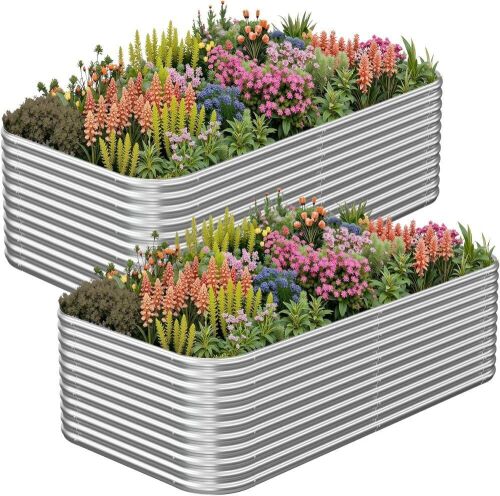 Galvanized Raised Garden Bed, 8' x 4', 2 Pack - Lot 292