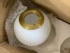 Mid Century Modern White Glass Globe Pendant Lights - Thumbnail 4