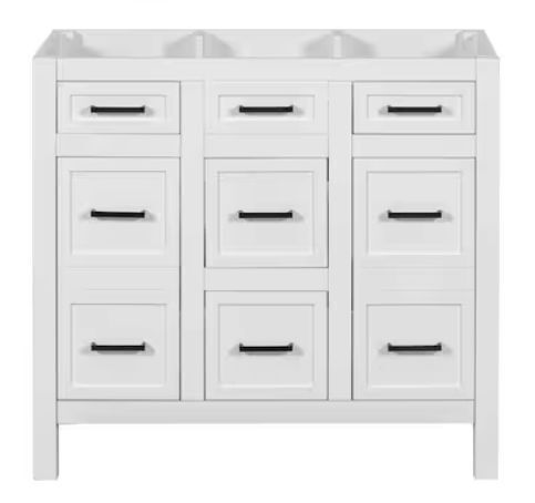 ModernLuxe 36inch White Bathroom Vanity without Top - Lot 23JF