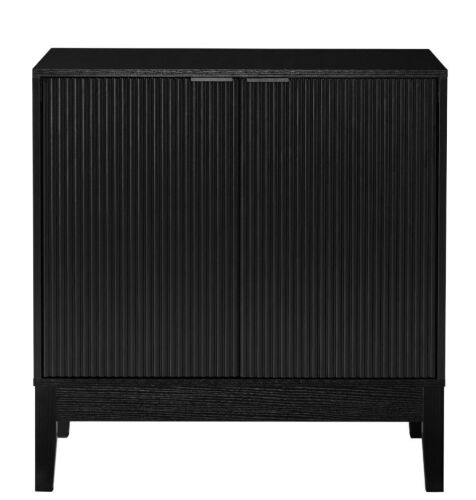 2-Door Reeded Storage Cabinet, Accent Furniture, Sideboard - Lot 117