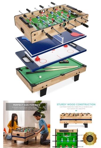 4-in-1 Multi Game Table Set w/ Air Hockey, Table Tennis, Billiards, Foosball - Lot 164