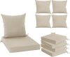 Outdoor Chair Cushions Set of 4, Waterproof Backrest and Deep Seat Cushion Set for Patio Furniture, Outdoor Sofa Replacement Cushions with Removable Cover - Thumbnail 1
