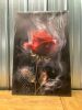 Romantic Red Rose Canvas Wall Art Abstract Smoke Rose Wall Decor Picture Modern Flower Poster Print Printing - Thumbnail 2