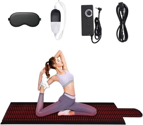 1370pcs LEDs Red Light Therapy Mat for Body - Infrared Light Therapy Device with Red Light 660nm and Infrared Light 850nm. Near Infrared Light Therapy Pad for Shoulder Waist Back Muscle Pain Relief - Lot 1218