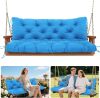 2-3 Seat Swing Cushion Replacement OutdoorSwing Cushions with Backrest and Ties Thickened 5 inch Patio Cushions Waterproof for Outdoor Porch Bench Furniture Cushions - Thumbnail 1