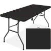Portable Folding Plastic Dining Table w/ Handle, Lock - 6ft - Thumbnail 1