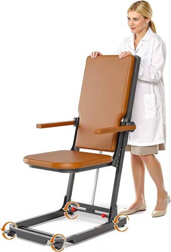 Electric Chair Lift Indoor Movable Floor Lift for Elderly Falls, Lift Chair Devices to Lift Elderly Off Floor with 4 Wheels - Lot 1377