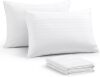 puredown® Goose Feather Down Pillows Set of 2 with 100% Cotton Cover, Hotel Collection Pillows, Standard/Queen Size for Stomach, Side & Back Sleepers - Thumbnail 1
