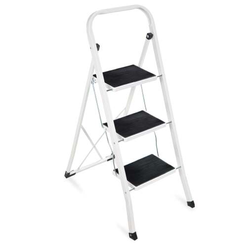 3-Step Portable Folding Step Ladder w/ Non-Slip Feet, 330lb Capacity - Lot 1390