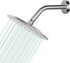 All Metal Rain Shower Head - Heavy Duty Stainless Steel, Easy Install, High Water Flow, Ultra-Thin Modern Design for Bathroom - Thumbnail 1