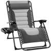 Oversized Padded Zero Gravity Chair, Folding Recliner w/ Headrest, Side Tray - Thumbnail 1