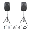 PRORECK Party 15 | Portable 15-Inch 2000 Watt Powered PA Speaker System - Thumbnail 1