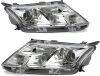 Headlights Assembly Compatible with 2010 2011 2012 Ford Fusion Headlight Headlamp W/Bulbs Replacement Passenger and Driver Side,Chrome Clear - Thumbnail 1