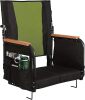 Extra Wide Stadium Seats with Back Support, Comfy Bleacher Chairs with Back Cushion, Cup Holders, and Storage Pockets, Foldable and Portable Bleacher Seat with Armrests (1, Green, Large) - Thumbnail 1