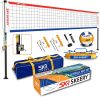 Outdoor Heavy Duty Volleyball Net Set, Anti-Sag Design, Adjustable Aluminum Poles, Portable Volleyball Net for Backyard,Grass and Beach - Thumbnail 1