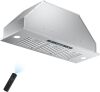 IKTCH 36 inch Built-in/Insert Range Hood 900 CFM, Ducted/Ductless Convertible Duct, Stainless Steel Kitchen Vent Hood with 4 Speed Gesture Sensing&Touch Control Panel - Thumbnail 1