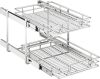 2-Tier Kitchen Cabinet Pull Out Shelf and Drawer Organizer Slide Out Pantry Storaqe Basket in Multiple Sizes - Thumbnail 1