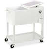 Portable Rolling Cooler Cart w/ Bottle Opener, Catch Tray - 80qt - Thumbnail 1