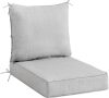 Sundale Outdoor Olefin Deep Seat Cushion, Patio Chair Cushion and Pillow, Water-Resistant Sectional Sofa Pad with Straps Light Gray, 24 x 24 x 6 Inches - Thumbnail 1