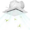 Bathroom Exhaust Fan 10" Ceiling Mount Square Ultra-Quiet |90CFM| 1.0 Sones | 4" Duct |Ventilation Fan|Hotel| Living Room|Office|White - Thumbnail 1