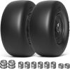 13x6.50-6 Lawn Mower Flat Free Tires and Wheels, 13x6.5-6 Heavy Duty Solid Front Tire for Zero Turn Mowers, 500Lbs Load, Universal 3/4", 5/8" and 1/2" Bearings, 5.51"-7.91" Hub, 2Pack Black - Thumbnail 1