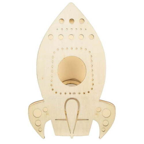 Paint Your Own Wood Light-up Rocket Case Pack - 36 Piece Count - Lot 15886