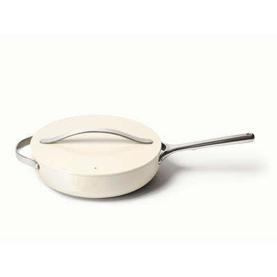 Caraway 4.5qt Nonstick Ceramic Saute Pan w/ Lid Cream - Lot 1670